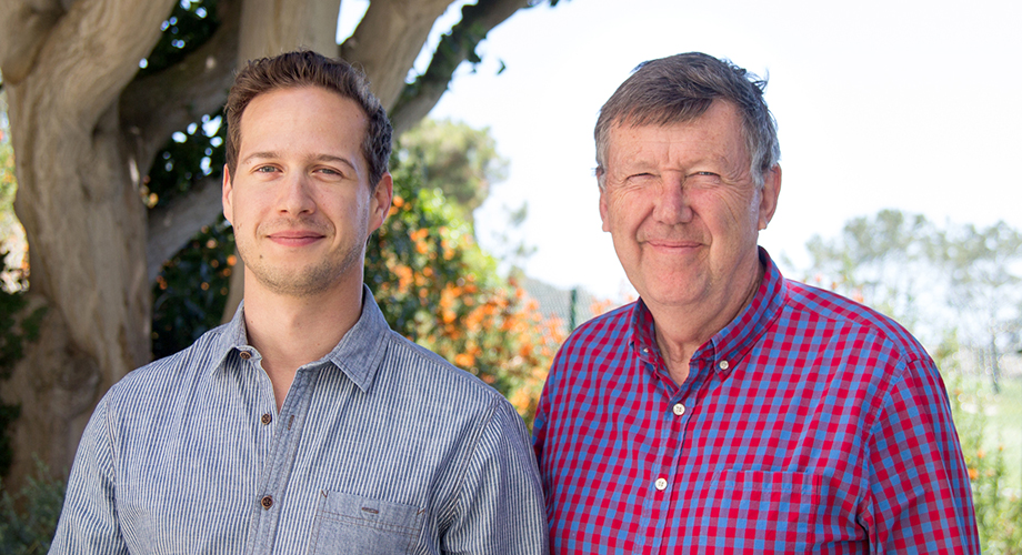 Graduate Student and Study Co-Author Matthias Pauthner (left) and TSRI Professor Dennis R. Burton, Ph.D. (right)