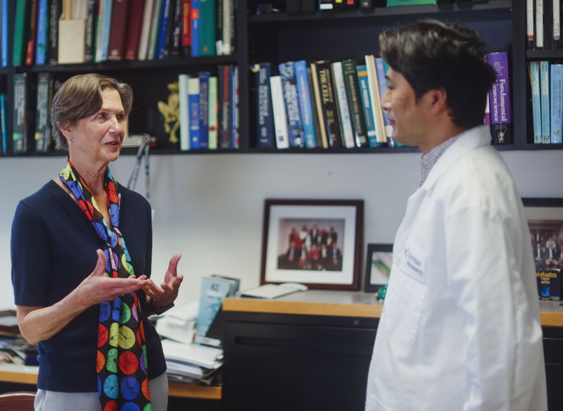 Left to right: Hollis Cline, PhD, and Masaki Hiramoto, PhD.