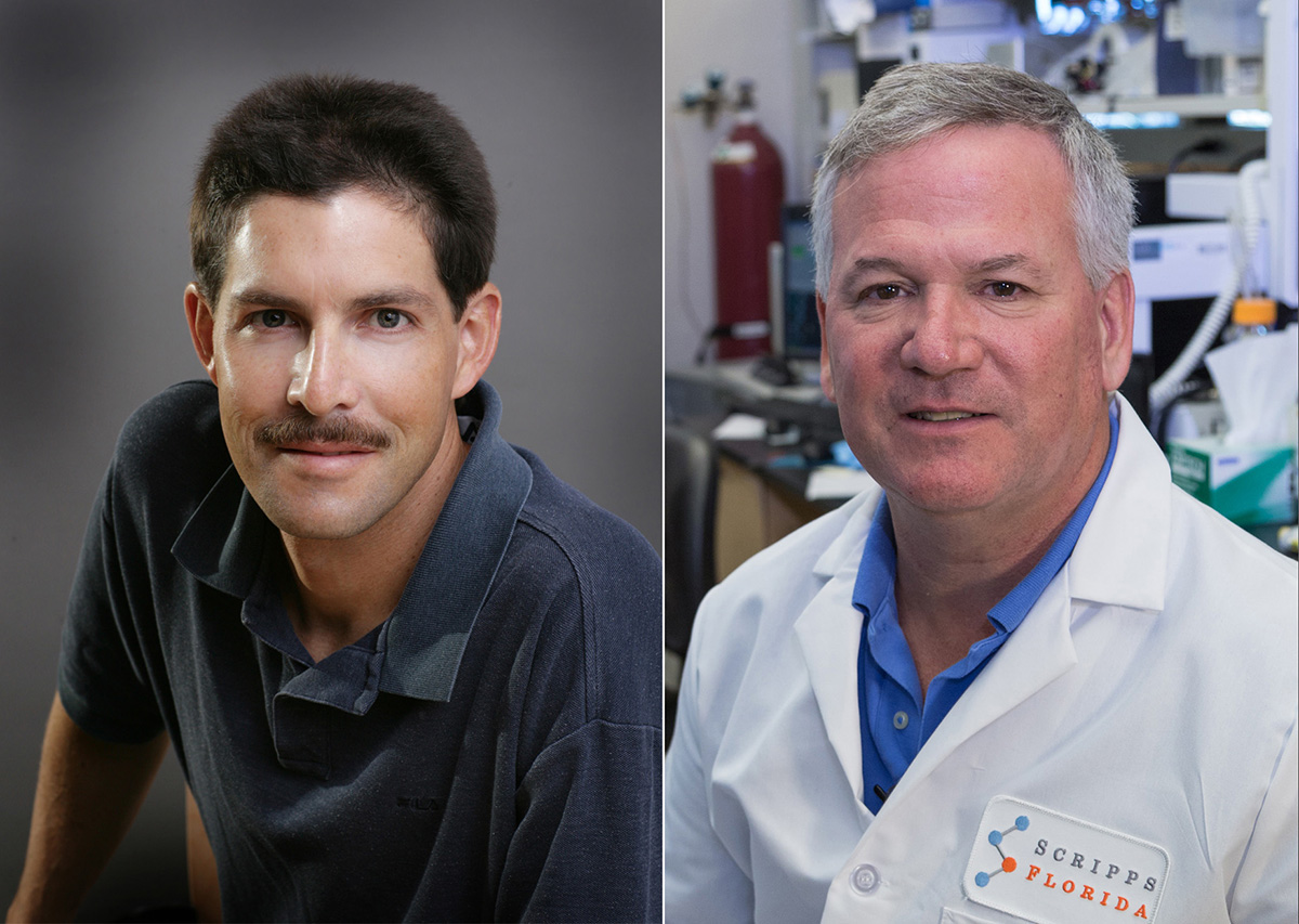 The new project will be led by Scripps Florida’s Associate Professor Theodore M. Kamenecka (left) and Professor Patrick R. Griffin.