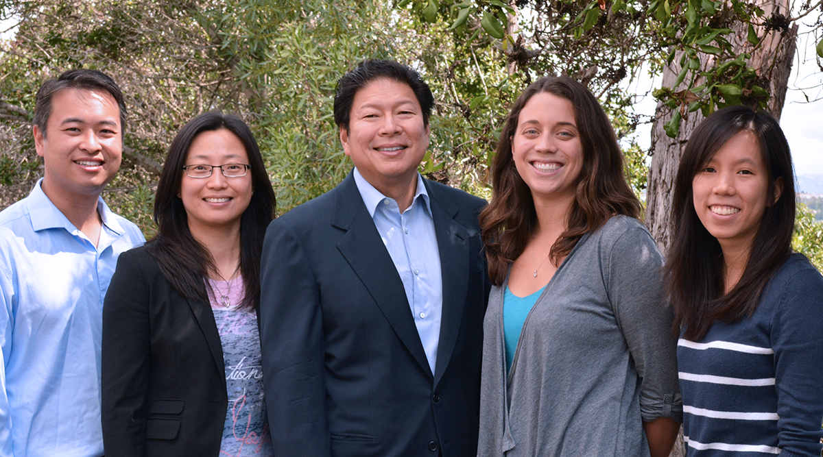 Authors of the new study include (left to right) Yun Yung, Xiaoyan Sheng, Chun, Gwendolyn Kaeser and Allison Chen of The Scripps Research Institute. (Photo by Cindy Brauer.)