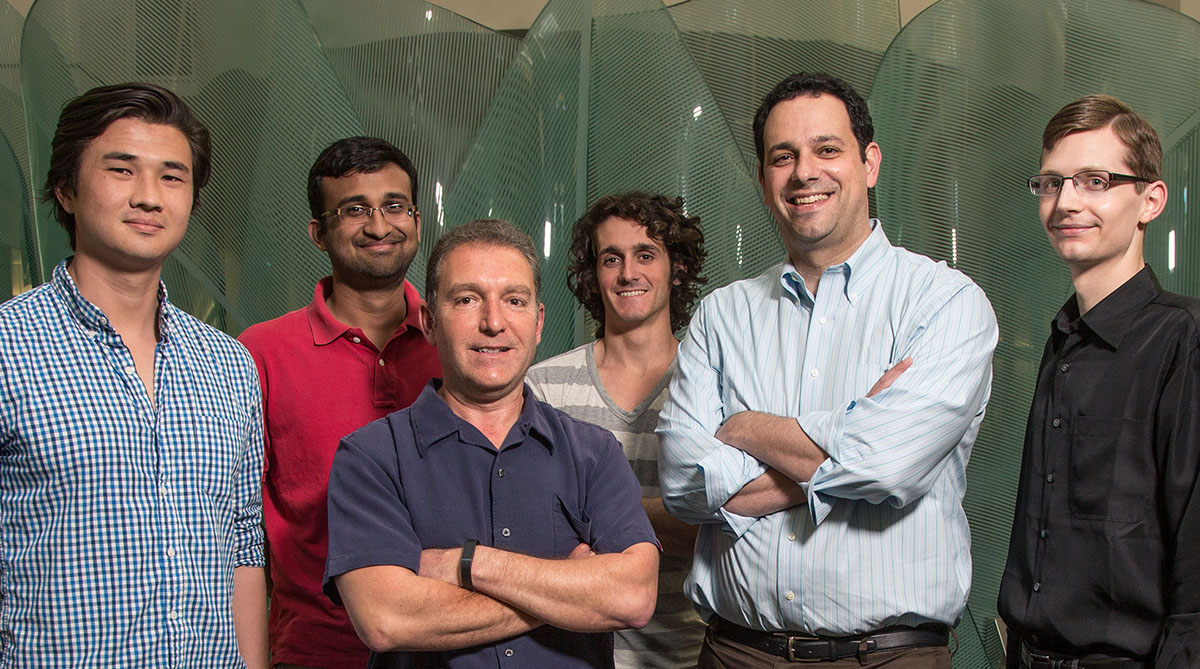 The team included (left to right) Matthew Kolar, Siddhesh Kamat, Enrique Saez, Armand Cognetta, Alan Saghatelian, William Parsons and Ben Cravatt (not pictured).