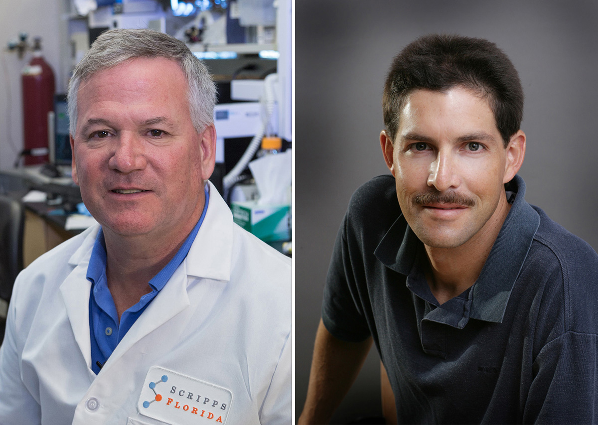 Scripps Florida’s Patrick Griffin (left) and Theodore Kamenecka will lead the new project.