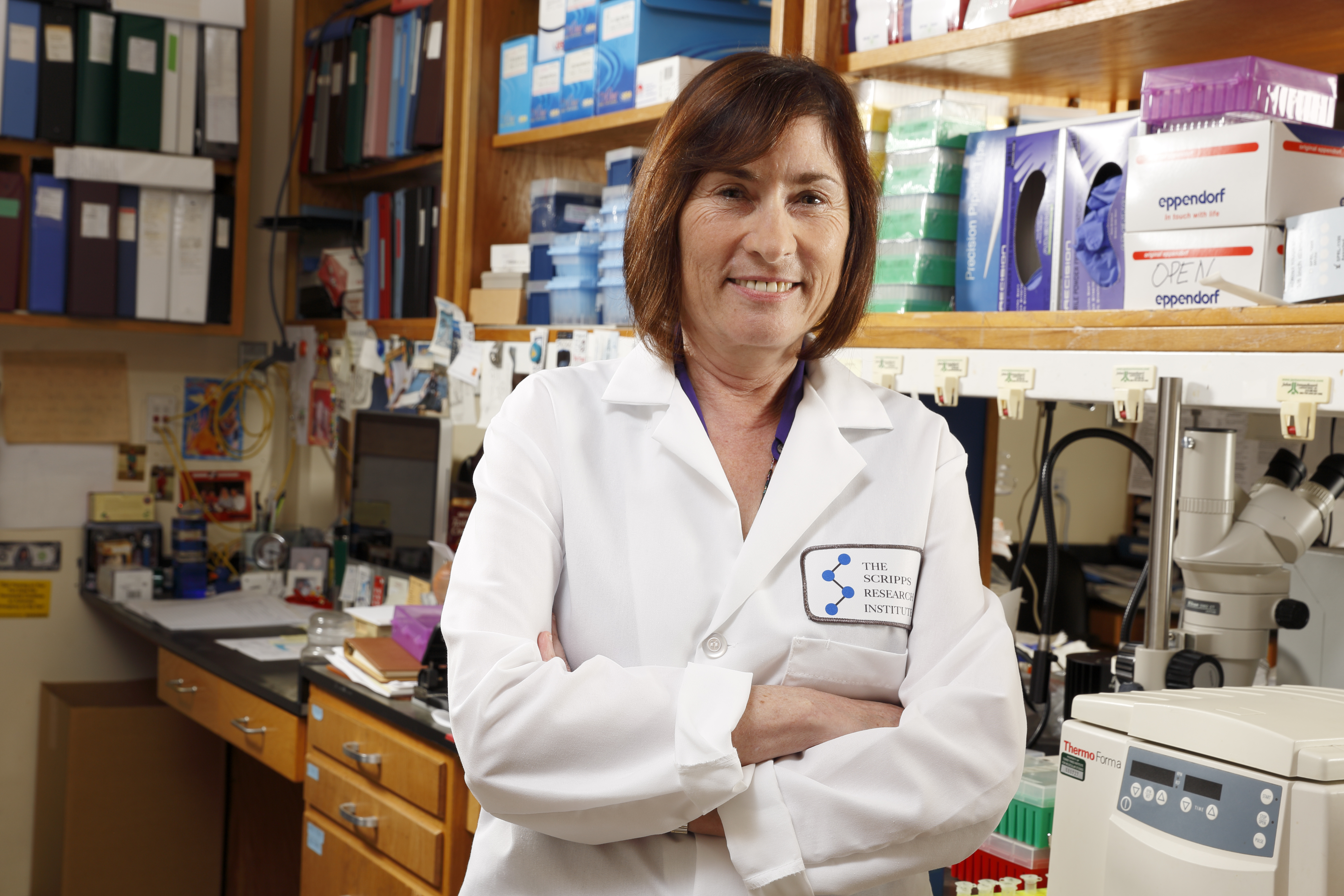 Linda Sherman is a professor at The Scripps Research Institute. (Photo by Michael Balderas.)